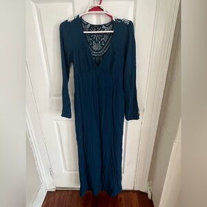 Forever 21 Deep Blue Long Sleeve Dress